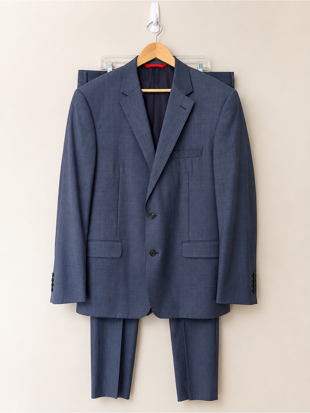 Samuelsohn J.P. Tilford Loro Piana Super 120s Wool Blue Suit 48/42